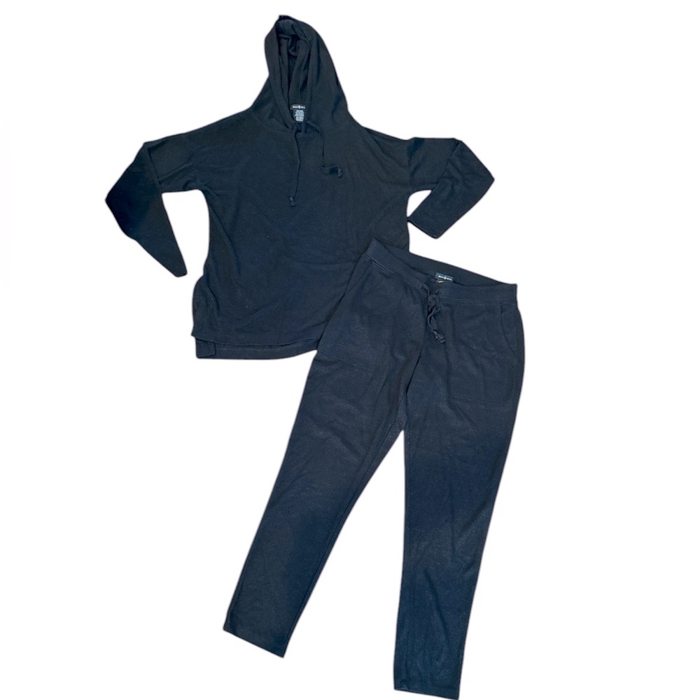 Max Mia women’s Loungewear Set Black Hoodie and Joggers size Medium
